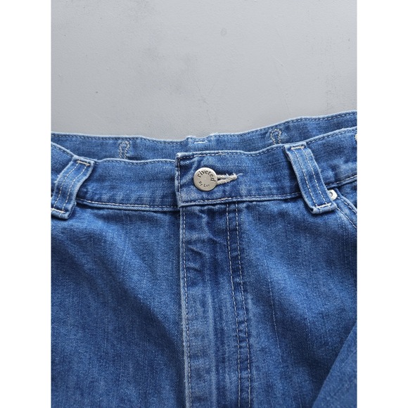 Vintage 2000s Y2K Riveted By Lee Blue Buckleback Baggy Skater Jeans Size 14 L - Picture 7 of 10